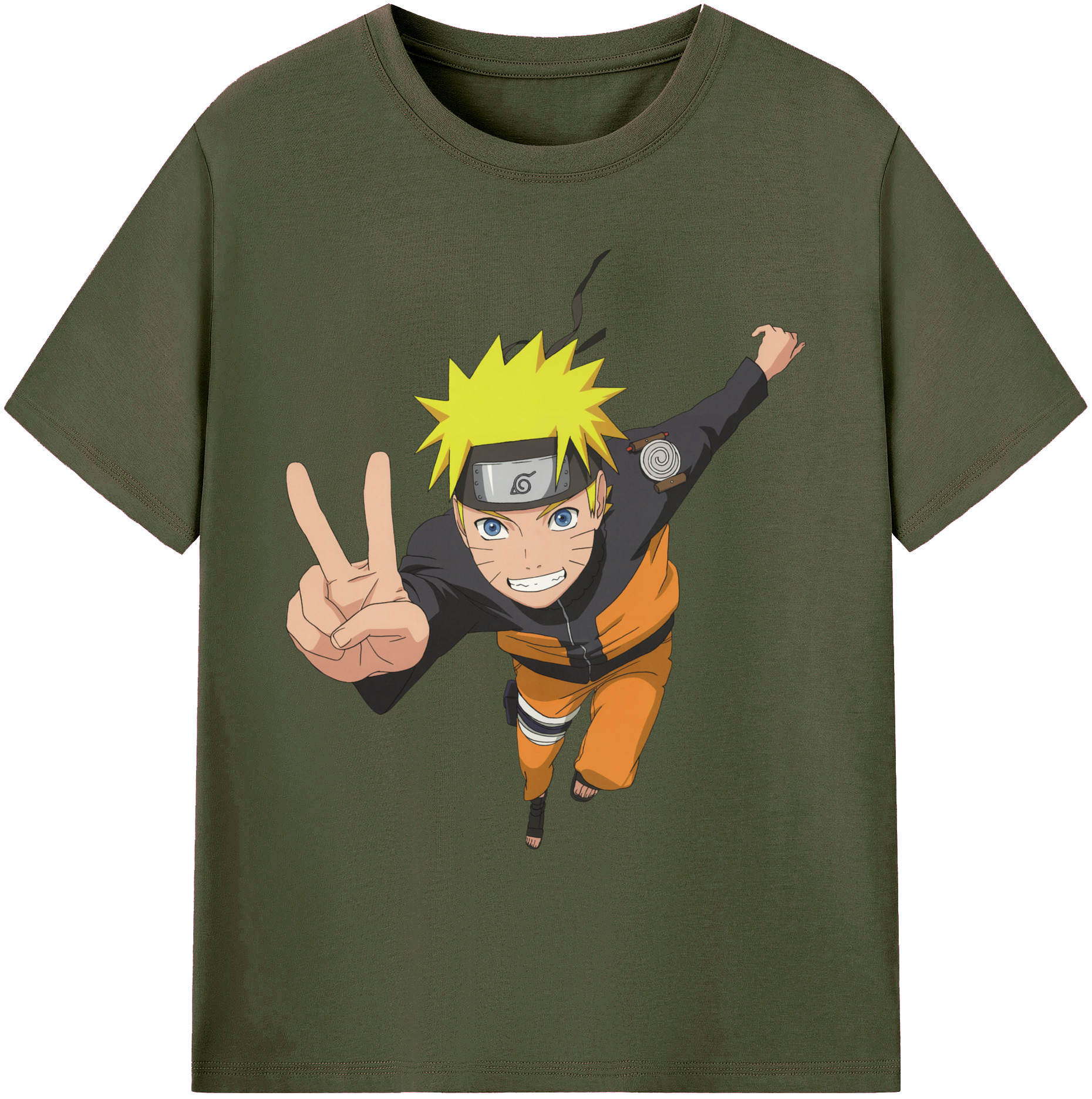 （画像用） NARUTO -ナルト- うずまき ナルト Uzumaki Naruto 綿100％ メンズ半袖Tシャツ｜肌触りやわらか＆通気性